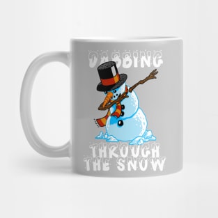 Snowman Dabbing Through The Snow Shirt Christmas Dab Santa 2 Mug